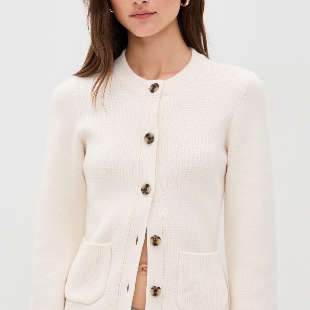 Pistola Cream Button-Up Cardigan